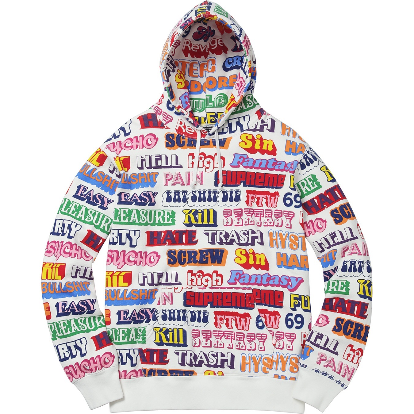 Supreme/HYSTERIC GLAMOUR Text Hooded Sweatshirt view 2